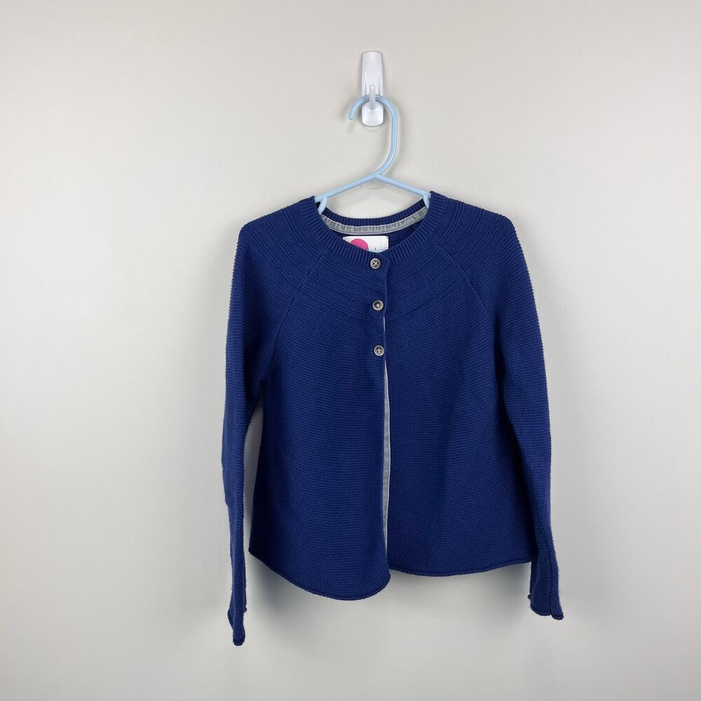 Mini Boden Cotton Cashmere Mix Cardigan Blue 6-7
